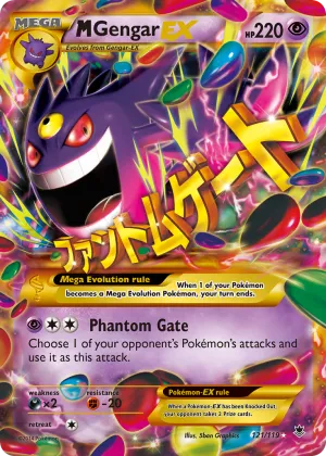 M Gengar-EX Pokémon Phantom Forces #121 Holo
