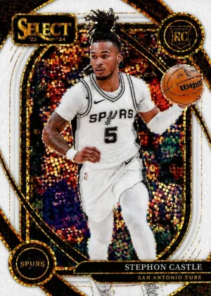 Stephon Castle 2024 Panini Select Courtside Basketball White Sparkle #292