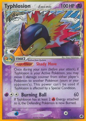 Typhlosion δ Pokémon Dragon Frontiers #12 Reverse Holo