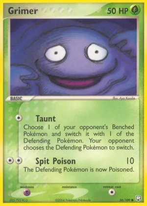 Grimer Pokémon Team Rocket Returns #56 Reverse Holo