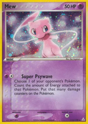 Mew Pokémon Holon Phantoms #111 Holo