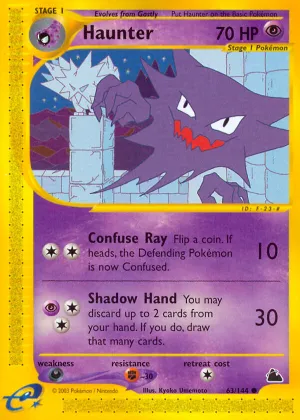 Haunter Pokémon Skyridge #63 Reverse Holo