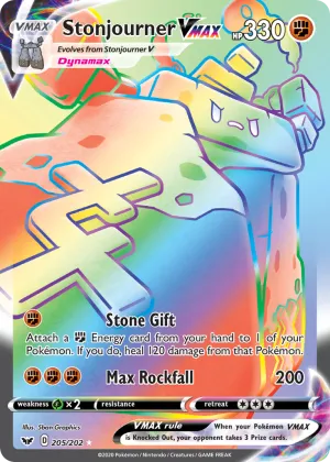 Stonjourner VMAX Pokémon Sword & Shield #205 Holo