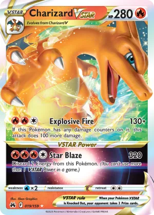 Charizard VSTAR Pokémon Crown Zenith #19 Holo