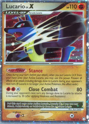 Lucario LV.X Pokémon Mysterious Treasures #122 Holo