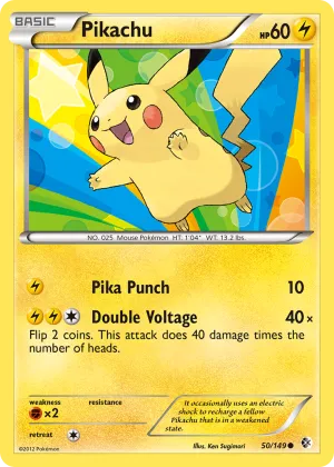 Pikachu Pokémon Boundaries Crossed #50 Reverse Holo