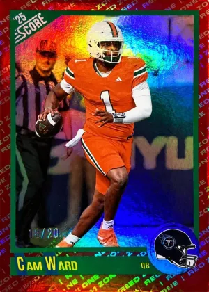 Cam Ward 2025 Panini Score Anniversary Rookie Football Red Zone #4