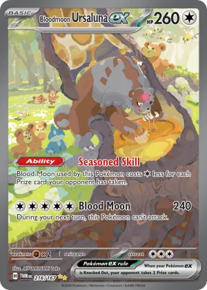 Bloodmoon Ursaluna ex Pokémon Twilight Masquerade #216 Holo