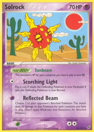 Solrock Pokémon Deoxys #47 Reverse Holo