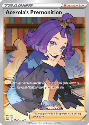 Acerola's Premonition Pokémon Brilliant Stars Trainer Gallery #TG24 Holo