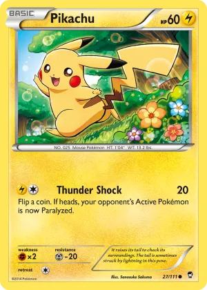 Pikachu Pokémon Furious Fists #27 Reverse Holo