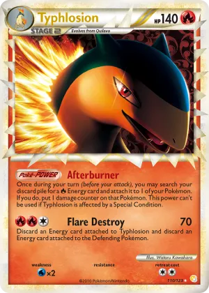 Typhlosion Pokémon HeartGold & SoulSilver #110 Holo