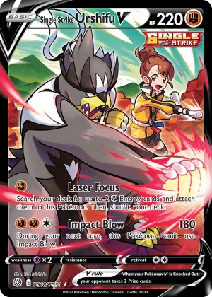 Single Strike Urshifu V Pokémon Brilliant Stars Trainer Gallery #TG18 Holo