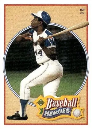 Hank Aaron 1991 Upper Deck Hank Aaron Baseball Heroes Baseball #23