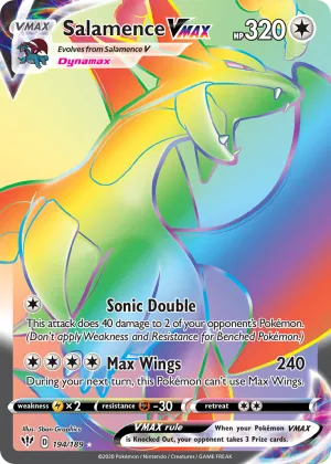 Salamence VMAX Pokémon Darkness Ablaze #194 Holo
