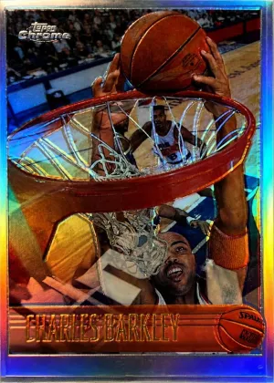 Charles Barkley 1996 Topps Chrome Basketball Refractor #34