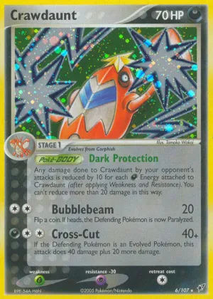 Crawdaunt Pokémon Deoxys #6 Reverse Holo