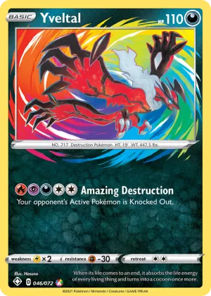 Yveltal Pokémon Shining Fates #46 Holo