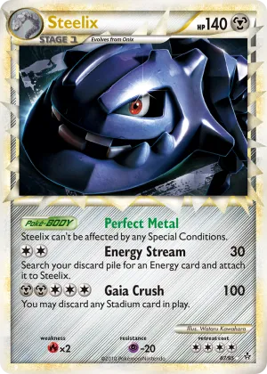Steelix Pokémon HS—Unleashed #87 Holo