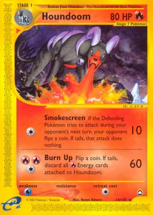 Houndoom Pokémon Aquapolis #14 Reverse Holo