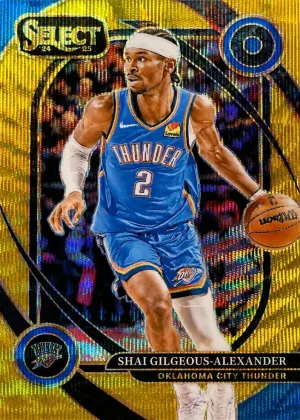 Shai Gilgeous-Alexander 2024 Panini Select Courtside Basketball Gold Wave #262