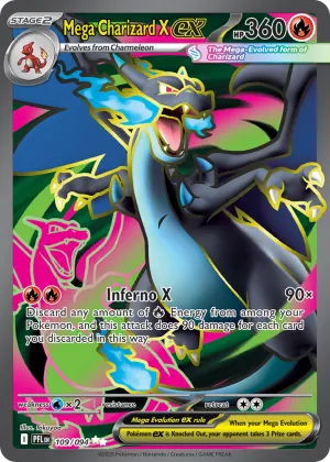Mega Charizard X ex Pokémon Phantasmal Flames #109 Holo
