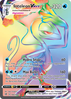 Inteleon VMAX Pokémon Rebel Clash #195 Holo