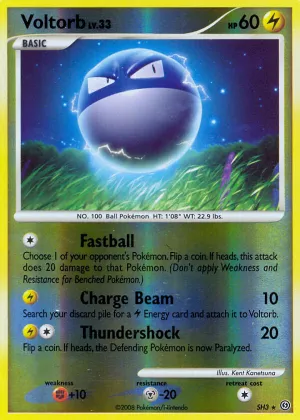 Voltorb Pokémon Stormfront #SH3 Reverse Holo