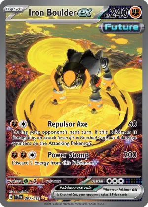 Iron Boulder ex Pokémon Temporal Forces #207 Holo