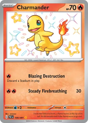 Charmander Pokémon Paldean Fates #109 Holo