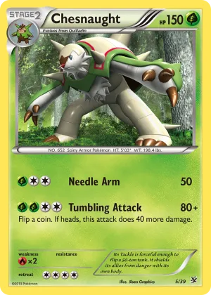 Chesnaught Pokémon Kalos Starter Set #5 Holo