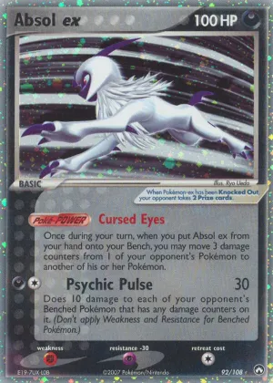 Absol ex Pokémon Power Keepers #92 Holo
