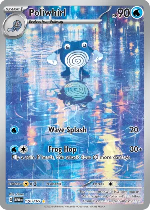 Poliwhirl Pokémon 151 #176 Holo