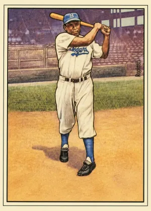 Jackie Robinson 1989 Bowman Tiffany Baseball 1950 Reprint #NNO