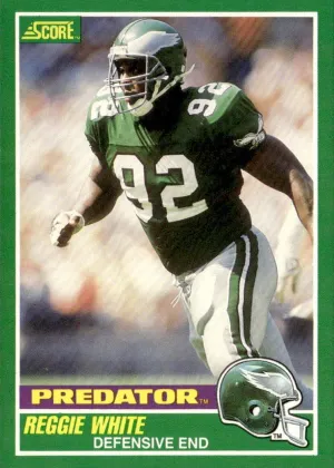 Reggie White 1989 Score Predator Football #321