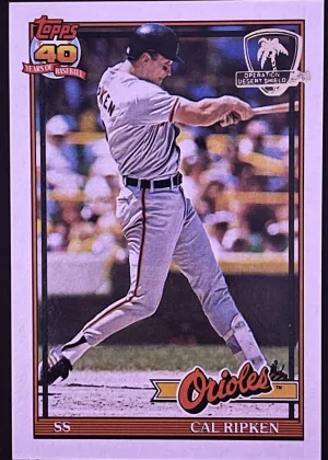 Cal Ripken 1991 Topps Desert Shield Baseball #150