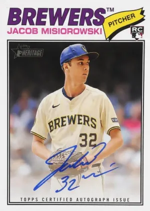 Jacob Misiorowski 2026 Topps Heritage Real One Autographs Baseball #ROA-JM