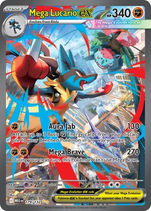 Mega Lucario ex Pokémon Mega Evolution #179 Holo