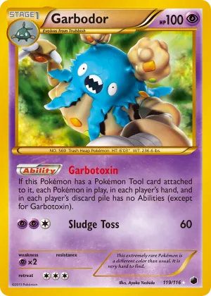 Garbodor Pokémon Plasma Freeze #119 Holo
