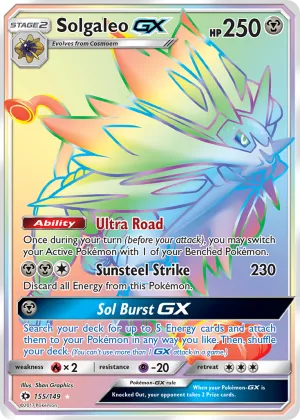 Solgaleo-GX Pokémon Sun & Moon #155 Holo