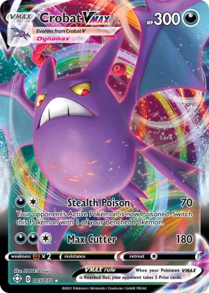 Crobat VMAX Pokémon Shining Fates #45 Holo