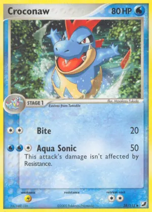 Croconaw Pokémon Unseen Forces #38 Reverse Holo