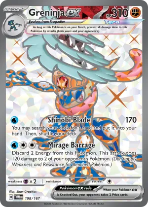 Greninja ex Pokémon Twilight Masquerade #198 Holo