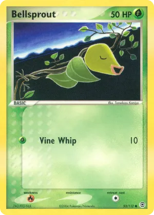 Bellsprout Pokémon FireRed & LeafGreen #53 Reverse Holo