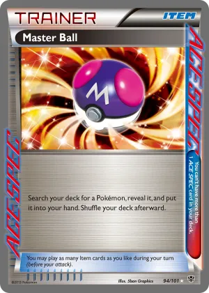 Master Ball Pokémon Plasma Blast #94 Holo