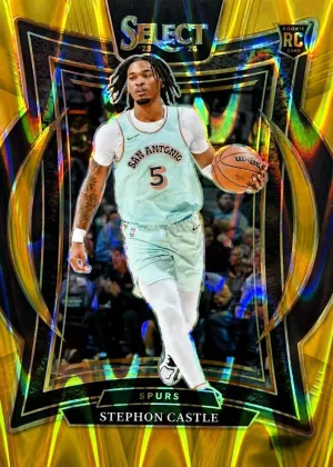 Stephon Castle 2024 Panini Select Concourse Basketball Gold Tectonic #72
