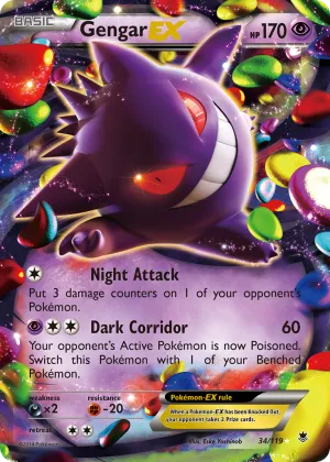 Gengar-EX Pokémon Phantom Forces #34 Holo