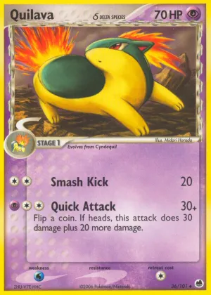 Quilava δ Pokémon Dragon Frontiers #36 Reverse Holo
