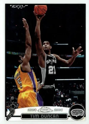 Tim Duncan 2003 Topps Chrome Basketball Refractor #21