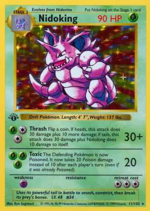 Nidoking Pokémon Base #11 Holo